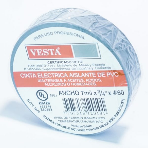 Cinta Eléctrica Aislante 7mil x 3/4" Verde Oscuro VESTA