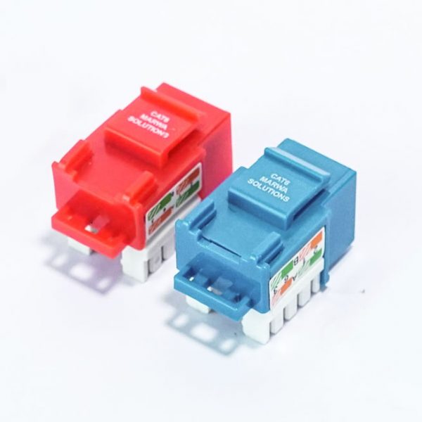 Conector Jack CAT6, RJ45 Rojo  MARWA - Imagen 3