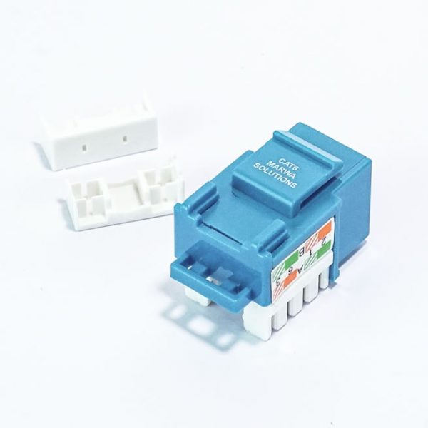 Conector Jack CAT6, RJ45 Azul  MARWA