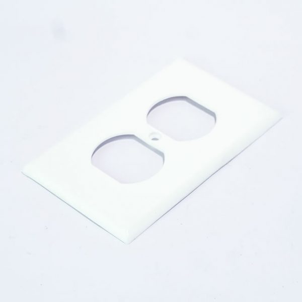 Placa para Tomacorriente doble color Blanco PVC